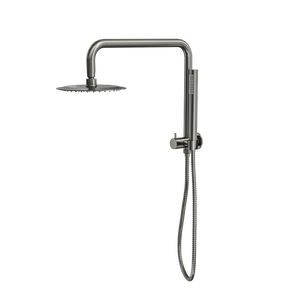 LINSOL SOFIA SHORT SHOWER COMBINATION WITH SLIM HANDPIECE WITH 200MM ROUND HEAD GUN METAL