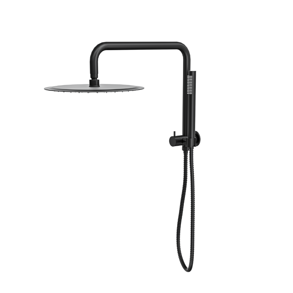 LINSOL SOFIA SHORT SHOWER COMBINATION WITH SLIM HANDPIECE WITH 300MM ROUND HEAD MATTE BLACK