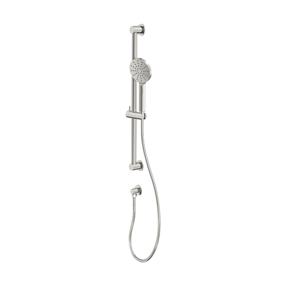 LINSOL SOFIA SLIDING SHOWER RAIL WITH MULTIFUNCTION HANDPIECE BRUSHED NICKEL