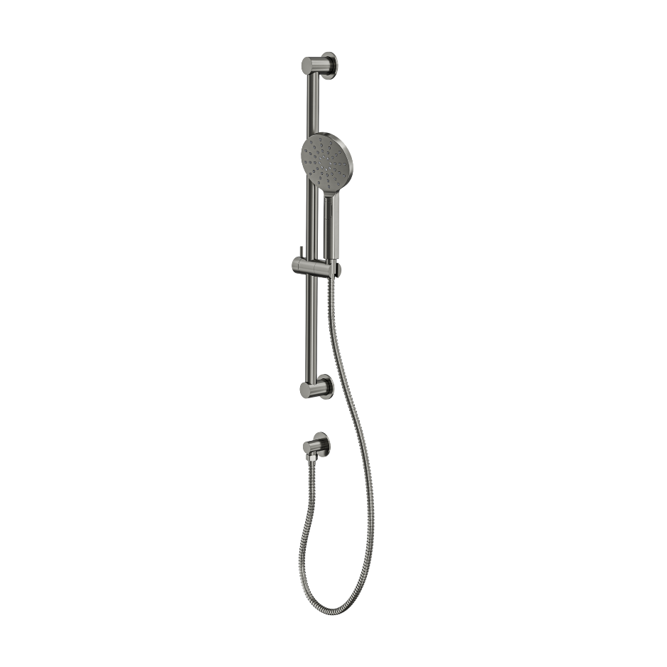 LINSOL SOFIA SLIDING SHOWER RAIL WITH MULTIFUNCTION HANDPIECE GUNMETAL