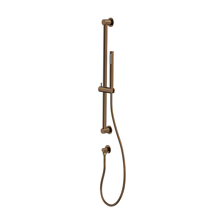 LINSOL SOFIA SLIDING SHOWER RAIL WITH SLIM HANDPIECE AGED BRONZE