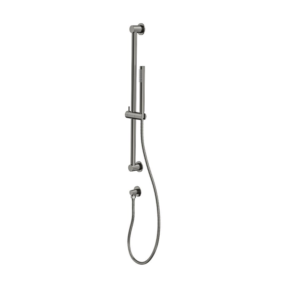 LINSOL SOFIA SLIDING SHOWER RAIL WITH SLIM HANDPIECE GUN METAL