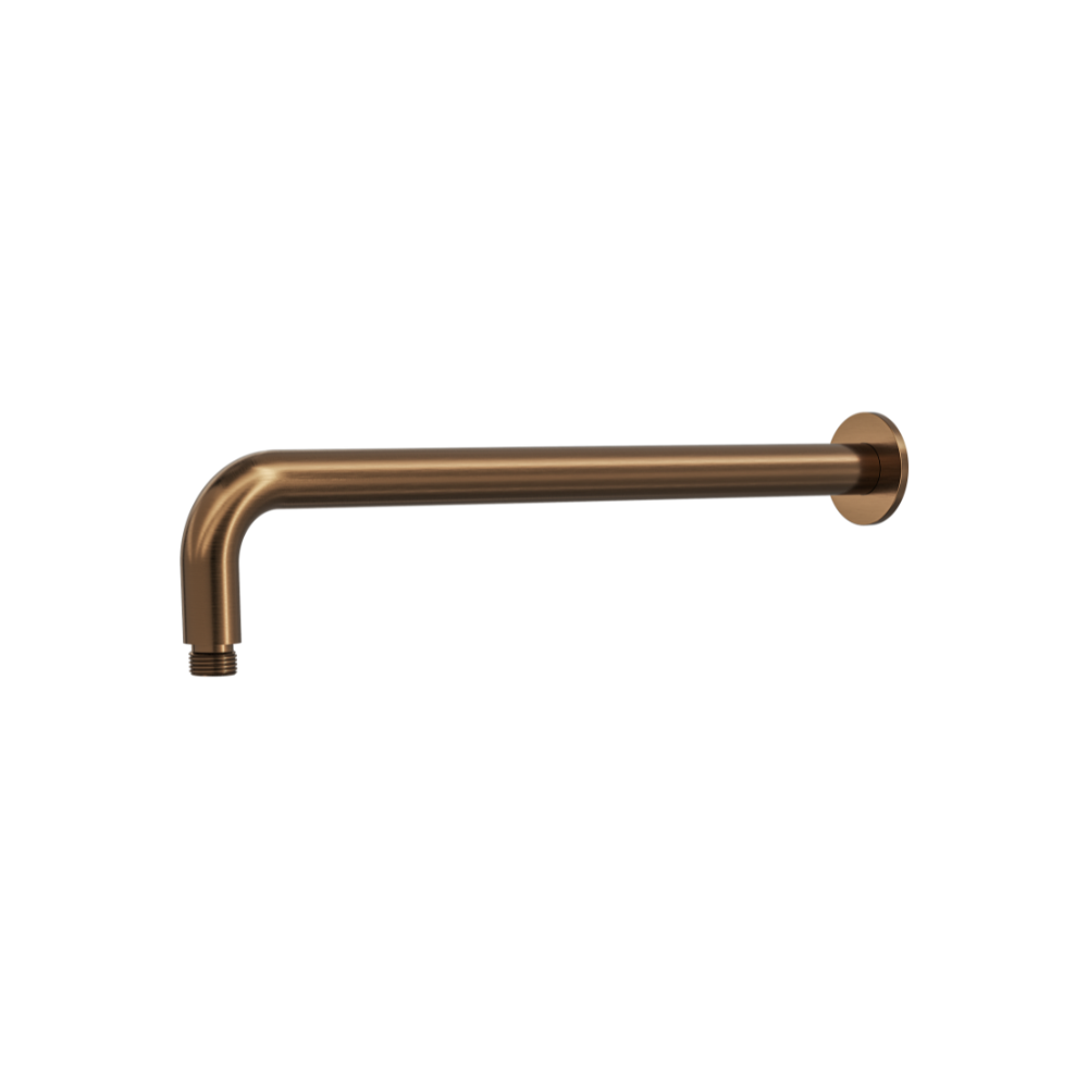 LINSOL SOFIA ROUND SHOWER WALL ARM 400MM AGED BRONZE