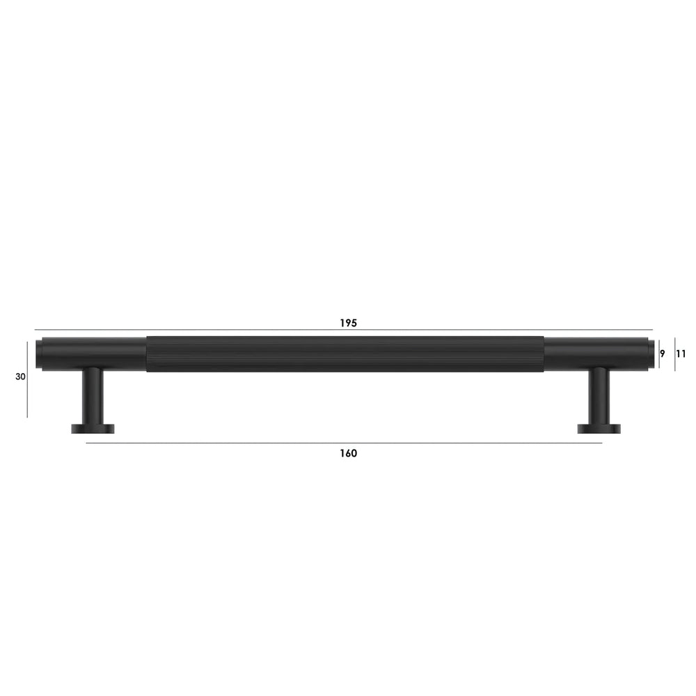OTTI SOHO HANDLE MATTE BLACK (MULTIPLE SIZES AVAILABLE)