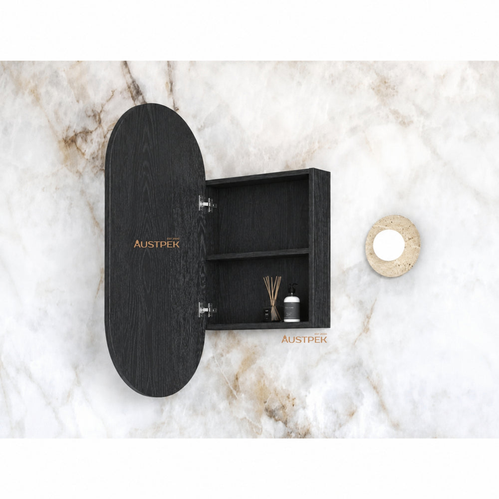 OTTI NOOSA BLACK OAK SHAVING CABINET 450X900MM