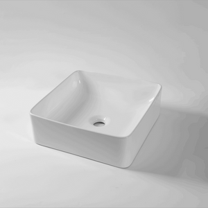 CLAYA SQUARE ABOVE COUNTER BASIN GLOSS WHITE 365MM
