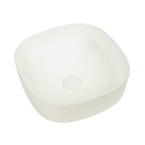 CLAYA SQUARE ABOVE COUNTER BASIN GLOSS WHITE 370MM