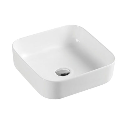 MERCIO SQ SQUARE ABOVE COUNTER BASIN GLOSS WHITE 360MM