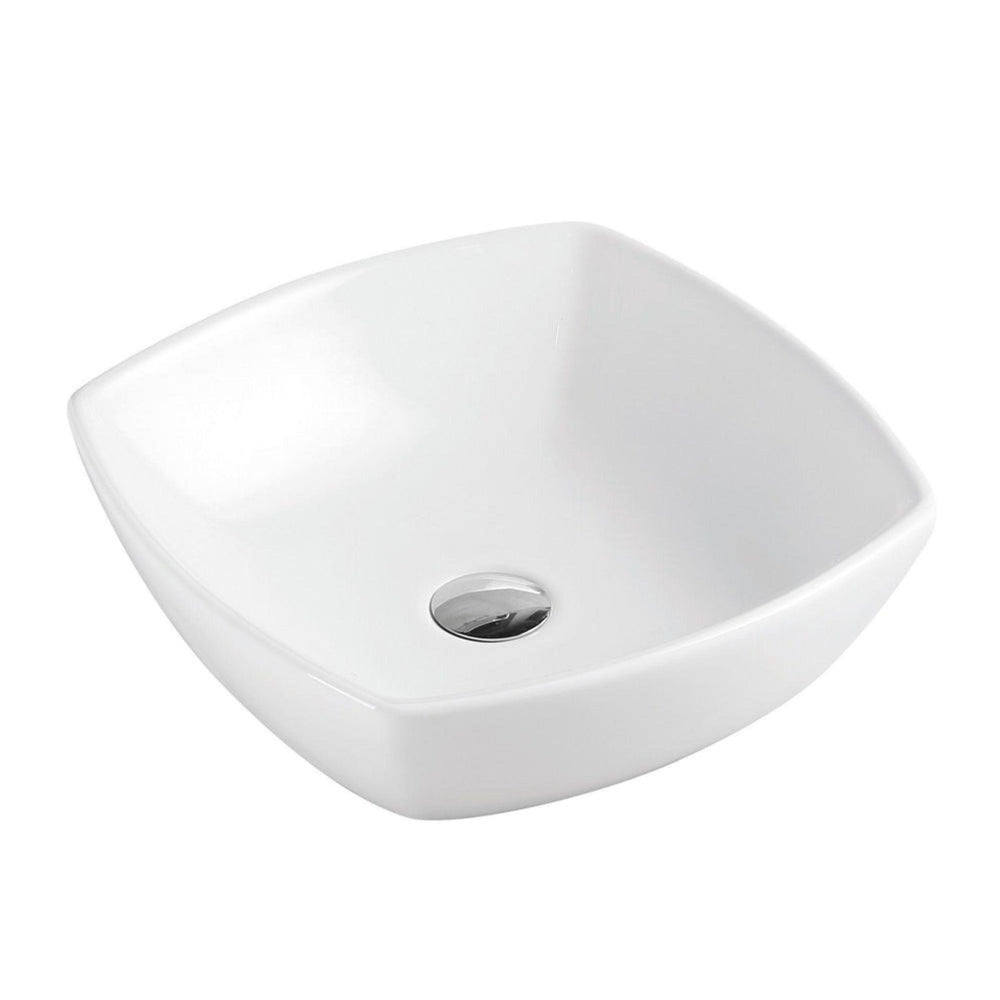 MERCIO SQ SQUARE ABOVE COUNTER BASIN GLOSS WHITE 430MM