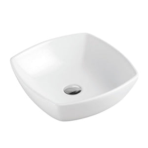 MERCIO SQ SQUARE ABOVE COUNTER BASIN GLOSS WHITE 430MM