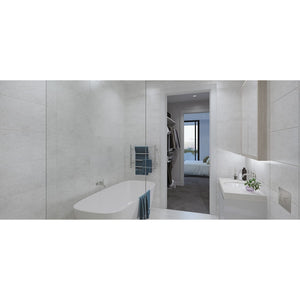 THERMOGROUP CHROME STRAIGHT ROUND LADDER HEATED TOWEL RAIL 550MM