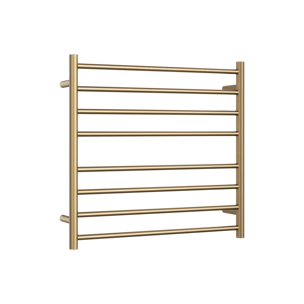 THERMOGROUP ROUND LADDER HEATED TOWEL RAIL BRUSHED BRASS 750MM