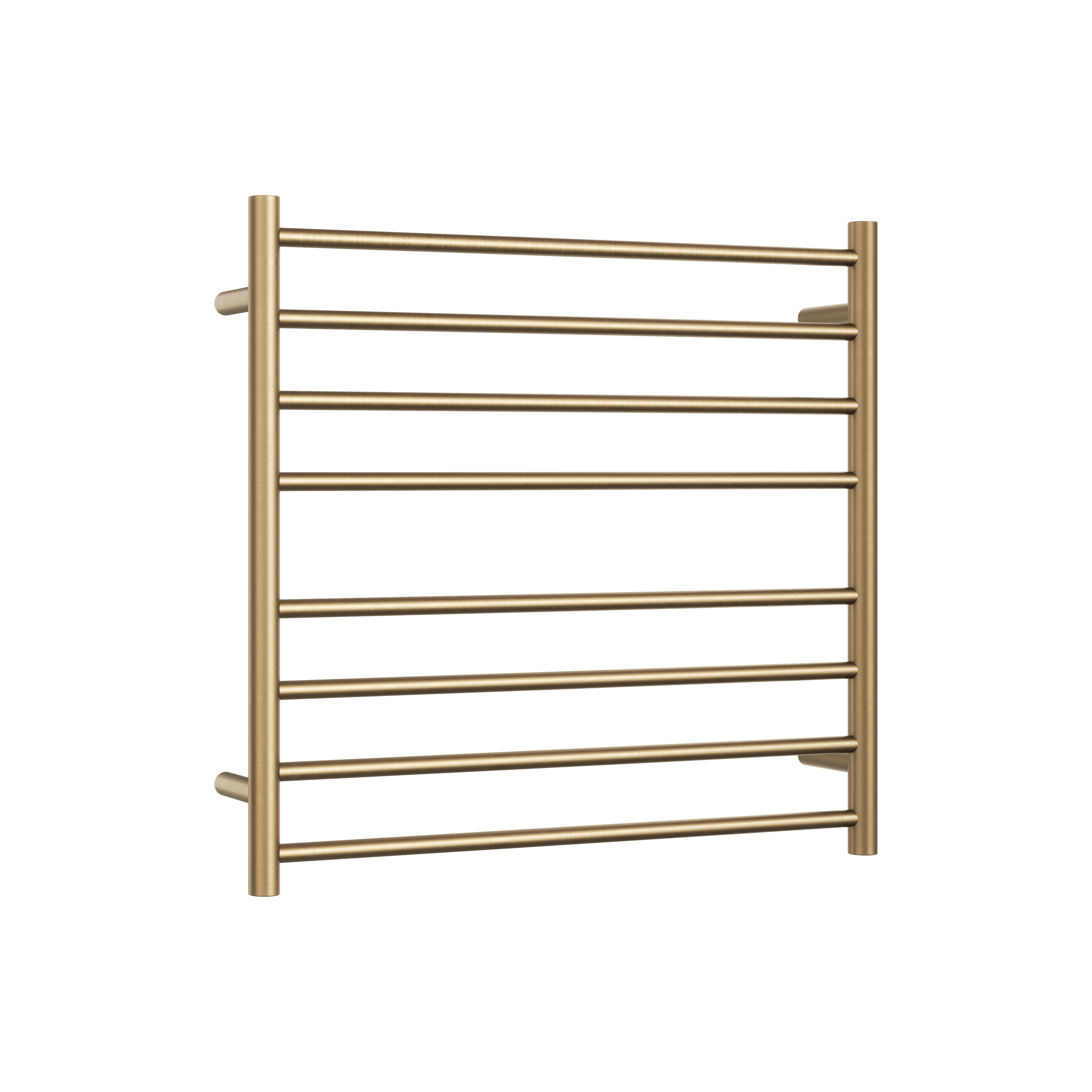 THERMOGROUP ROUND LADDER HEATED TOWEL RAIL BRUSHED BRASS 750MM