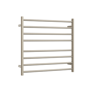 THERMGROUP ROUND LADDER HEATED TOWEL RAIL BRUSHED NICKEL 750MM