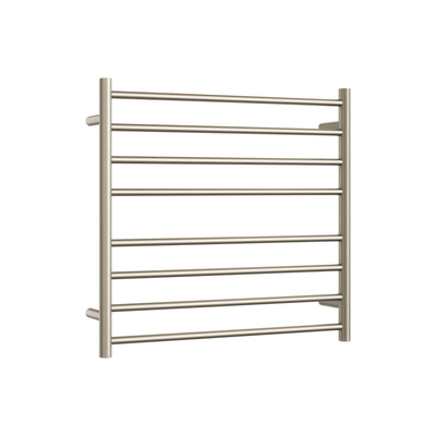 THERMGROUP ROUND LADDER HEATED TOWEL RAIL BRUSHED NICKEL 750MM