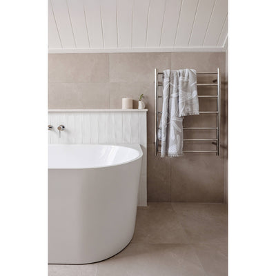 THERMOGROUP ROUND LADDER HEATED TOWEL RAIL STAINLESS STEEL 800MM