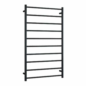 THERMOGROUP STRAIGHT ROUND HEATED LADDER RAIL MATTE BLACK 1200MM