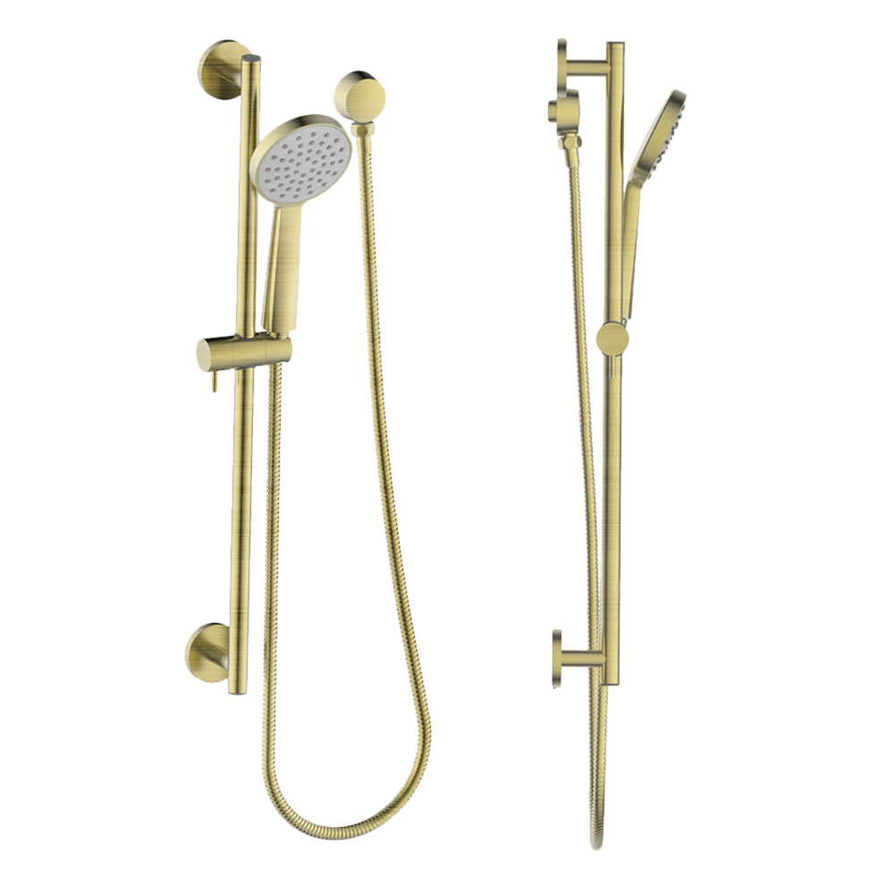 GARETH ASHTON SHOWER ON RAIL 660MM BRUSHED BRASS