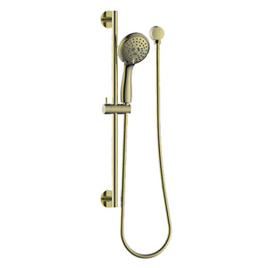 GARETH ASHTON 3-FUNCTION ROUND SHOWER ON RAIL 660MM BRUSHED BRASS