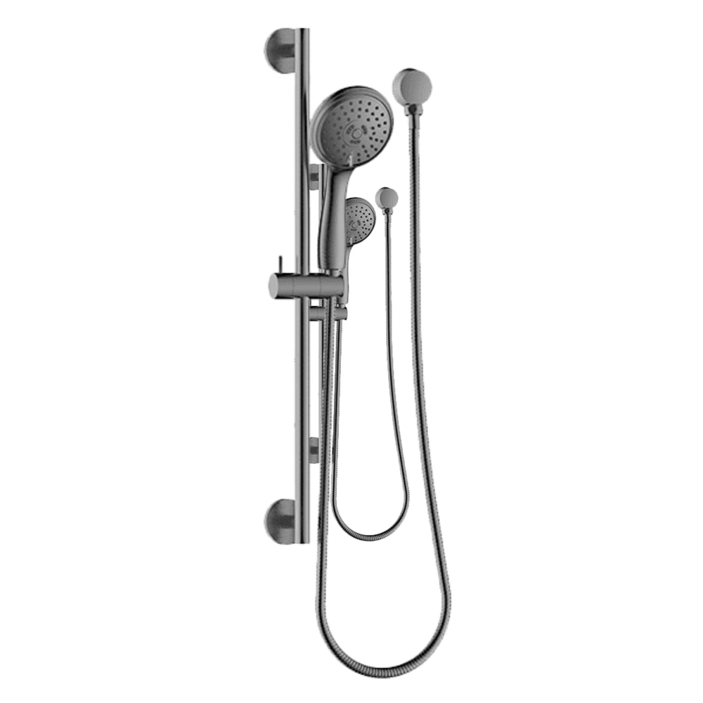 GARETH ASHTON 3-FUNCTION ROUND SHOWER ON RAIL 660MM GUN METAL