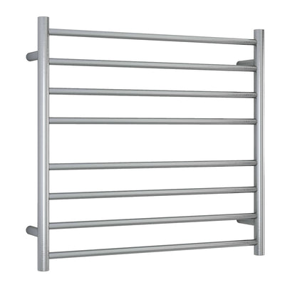 THERMOGROUP 8-BAR ROUND LADDER HEATED TOWEL RAIL BRUSHED STAINLESS STEEL 750MM