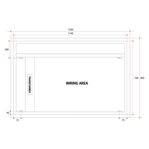 THERMOGROUP ABLAZE PREMIUM SS RANGE BACK-LIT MIRROR 1200X800MM