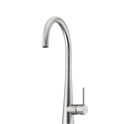 OLIVERI ESSENTE GOOSE NECK LEAD FREE KITCHEN MIXER 443MM STAINLESS STEEL
