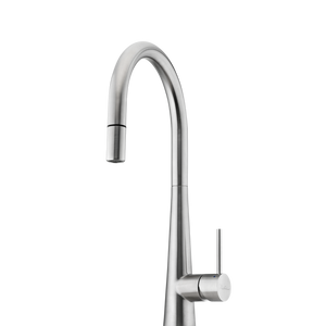 OLIVERI ESSENTE 316 GOOSE NECK PULL OUT KITCHEN MIXER 443MM STAINLESS STEEL