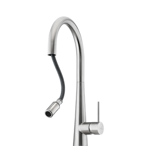 OLIVERI ESSENTE 316 GOOSE NECK PULL OUT KITCHEN MIXER 443MM STAINLESS STEEL