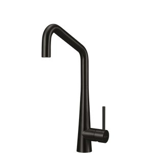 OLIVERI ESSENTE 316 SQUARE GOOSE NECK KITCHEN MIXER 443MM BRUSHED BLACK