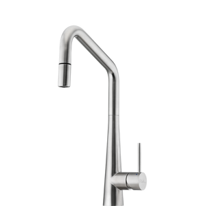 OLIVERI ESSENTE 316 SQUARE GOOSE NECK PULL OUT KITCHEN MIXER 424MM STAINLESS STEEL