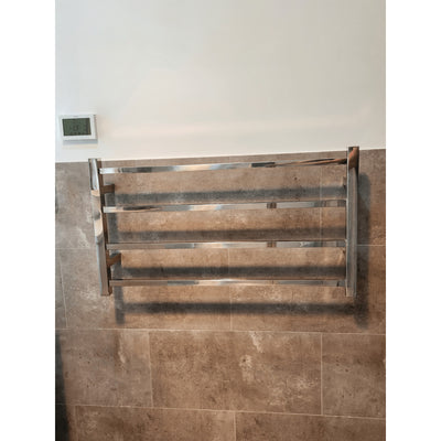 THERMOGROUP STRAIGHT SQUARE LADDER HEATED TOWEL RAIL 800MM