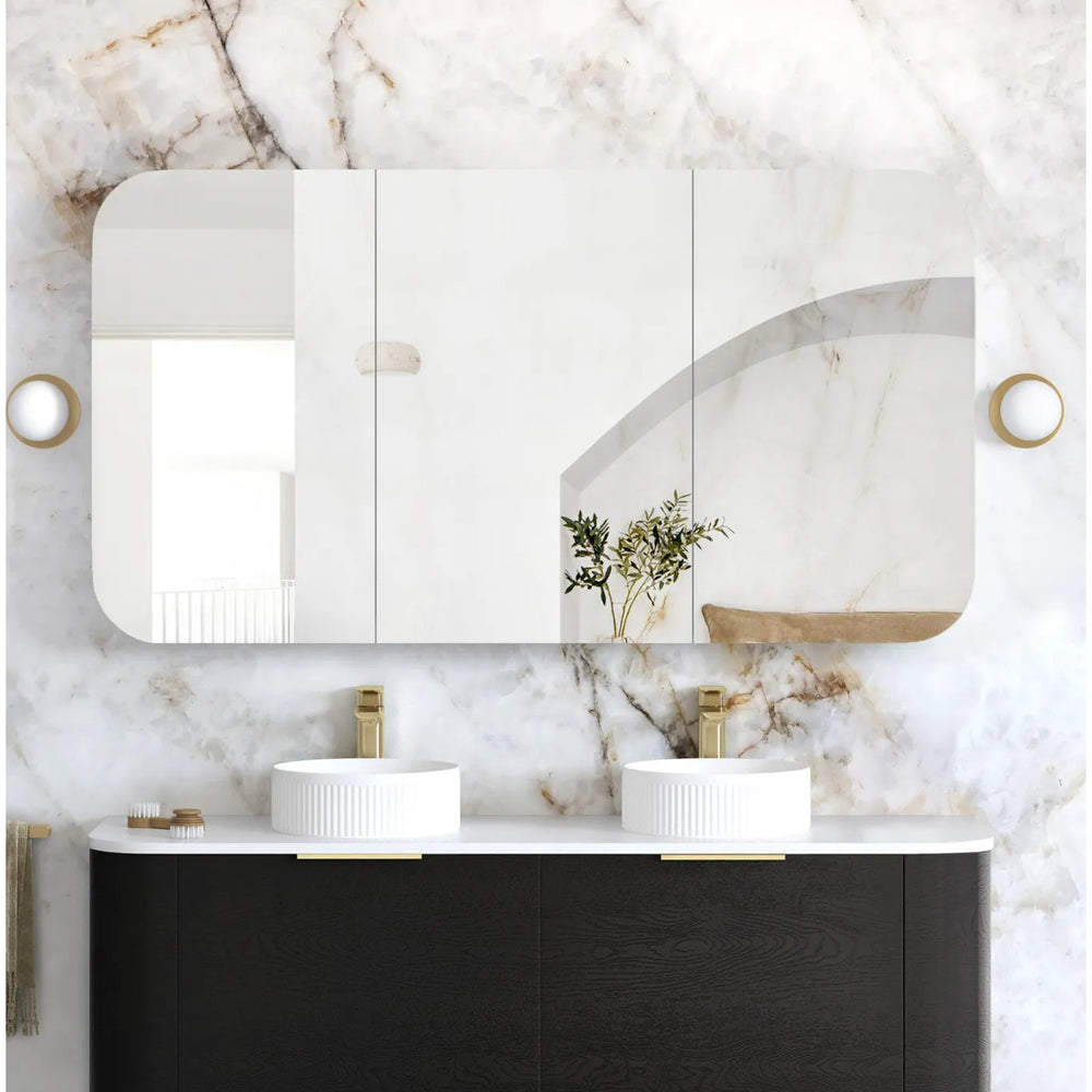 OTTI NEWPORT BLACK OAK SHAVING CABINET 1500X750MM