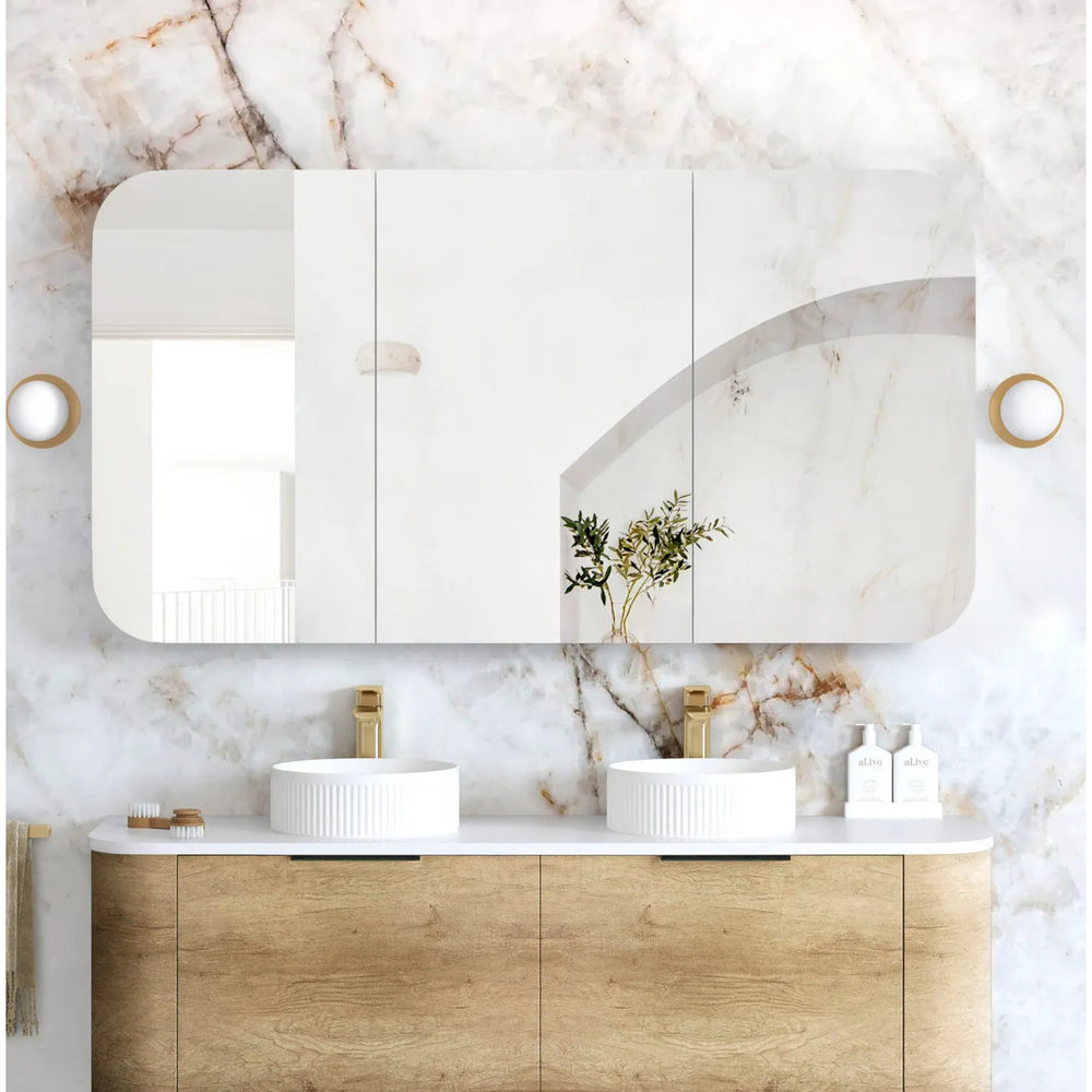 OTTI NEWPORT NATURAL OAK SHAVING CABINET 1500X750MM