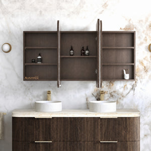 OTTI NEWPORT SABLE WALNUT SHAVING CABINET 1500X750MM
