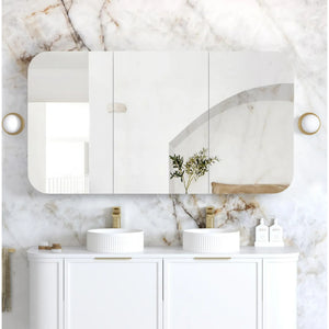 OTTI NEWPORT MATTE WHITE SHAVING CABINET 1500X750MM
