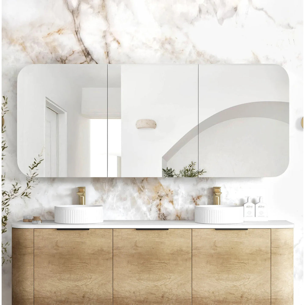 OTTI NEWPORT NATURAL OAK SHAVING CABINET 1800X750MM