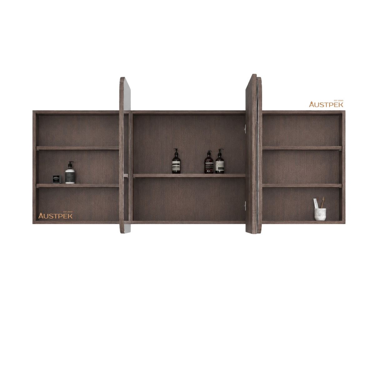 OTTI NEWPORT SABLE WALNUT SHAVING CABINET 1800X750MM