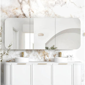OTTI NEWPORT MATTE WHITE SHAVING CABINET 1800X750MM