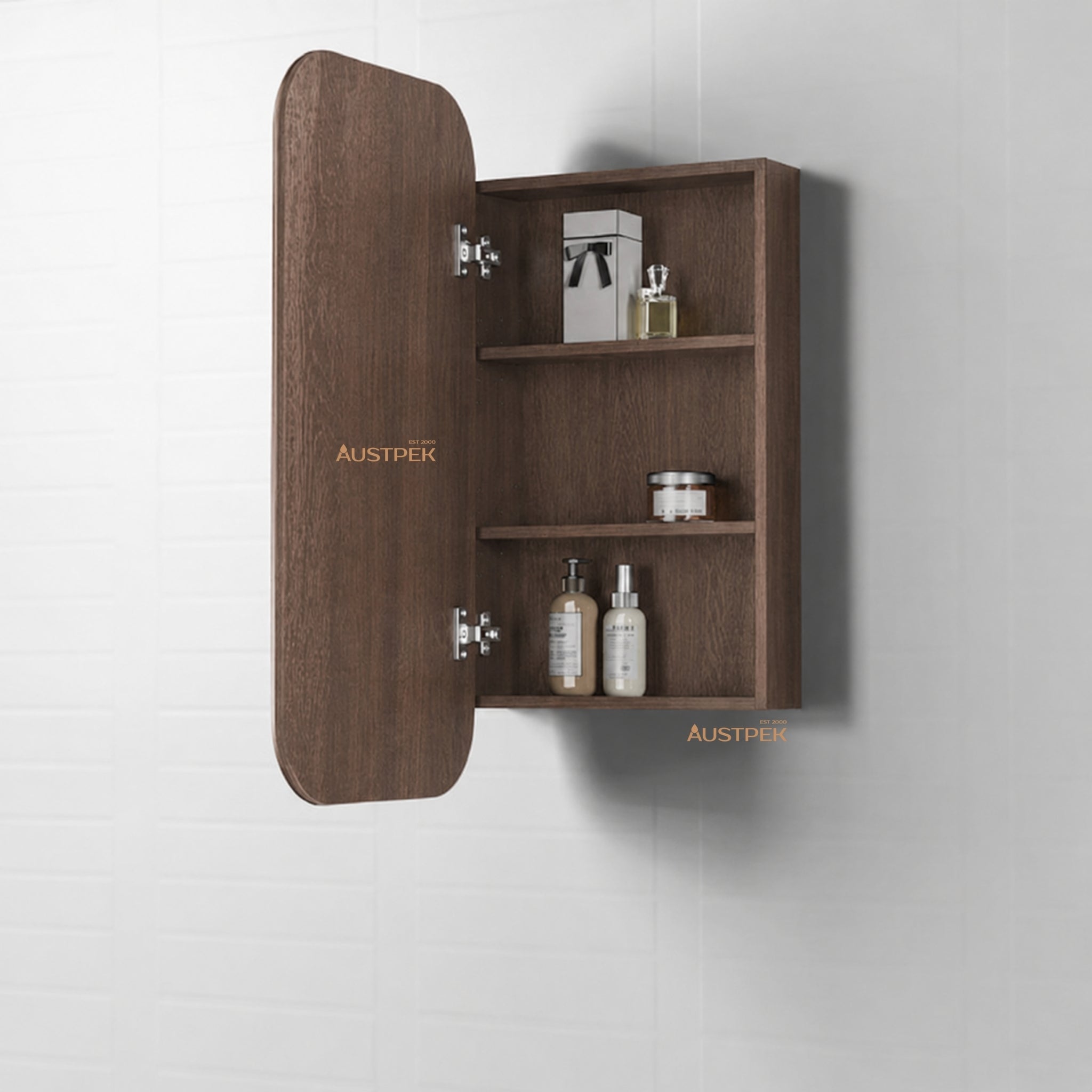 OTTI NEWPORT SABLE WALNUT SHAVING CABINET 450X900MM