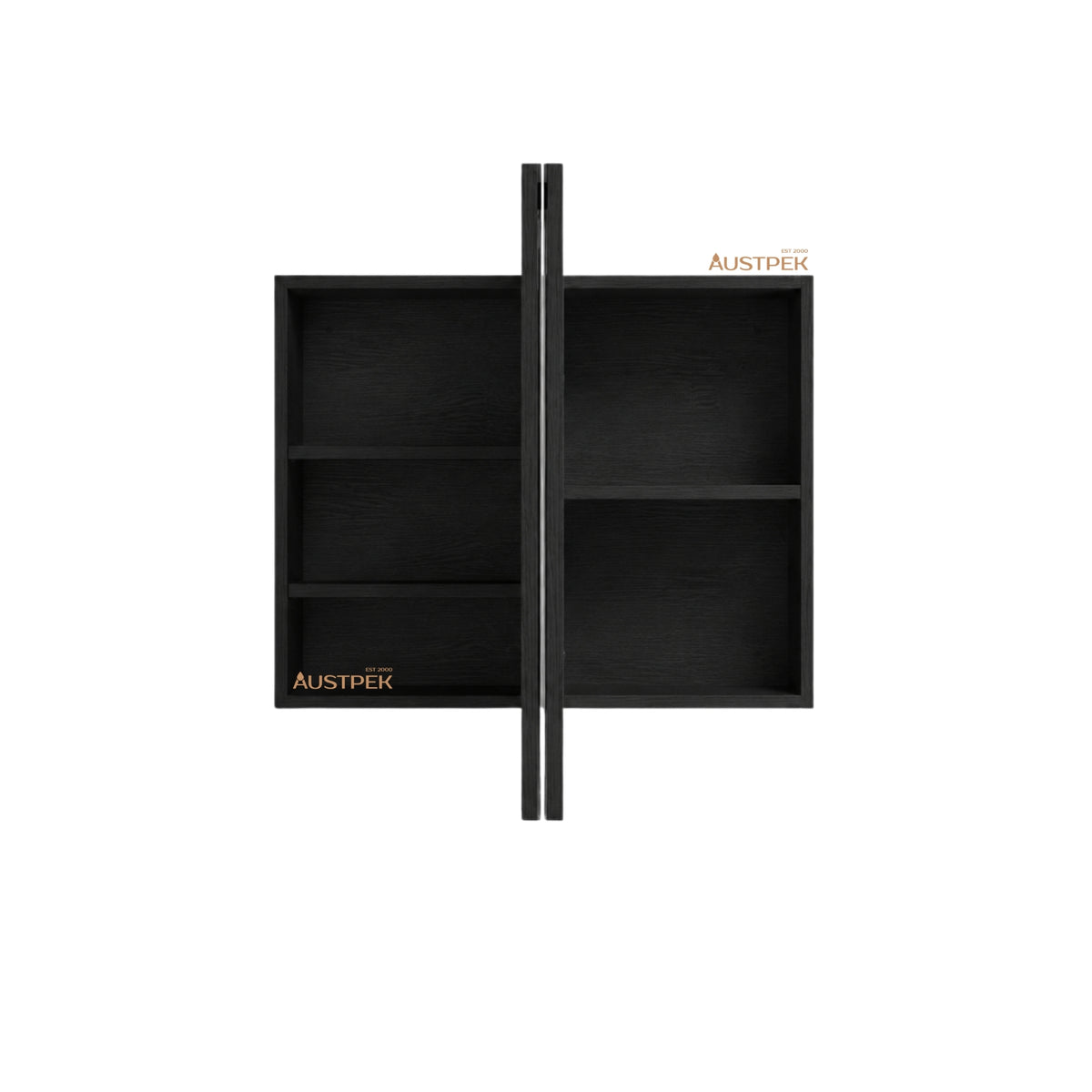 OTTI NEWPORT BLACK OAK SHAVING CABINET 900X750MM