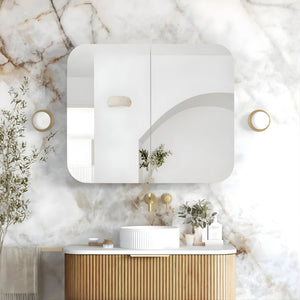OTTI NEWPORT WOODLAND OAK SHAVING CABINET 900X750MM