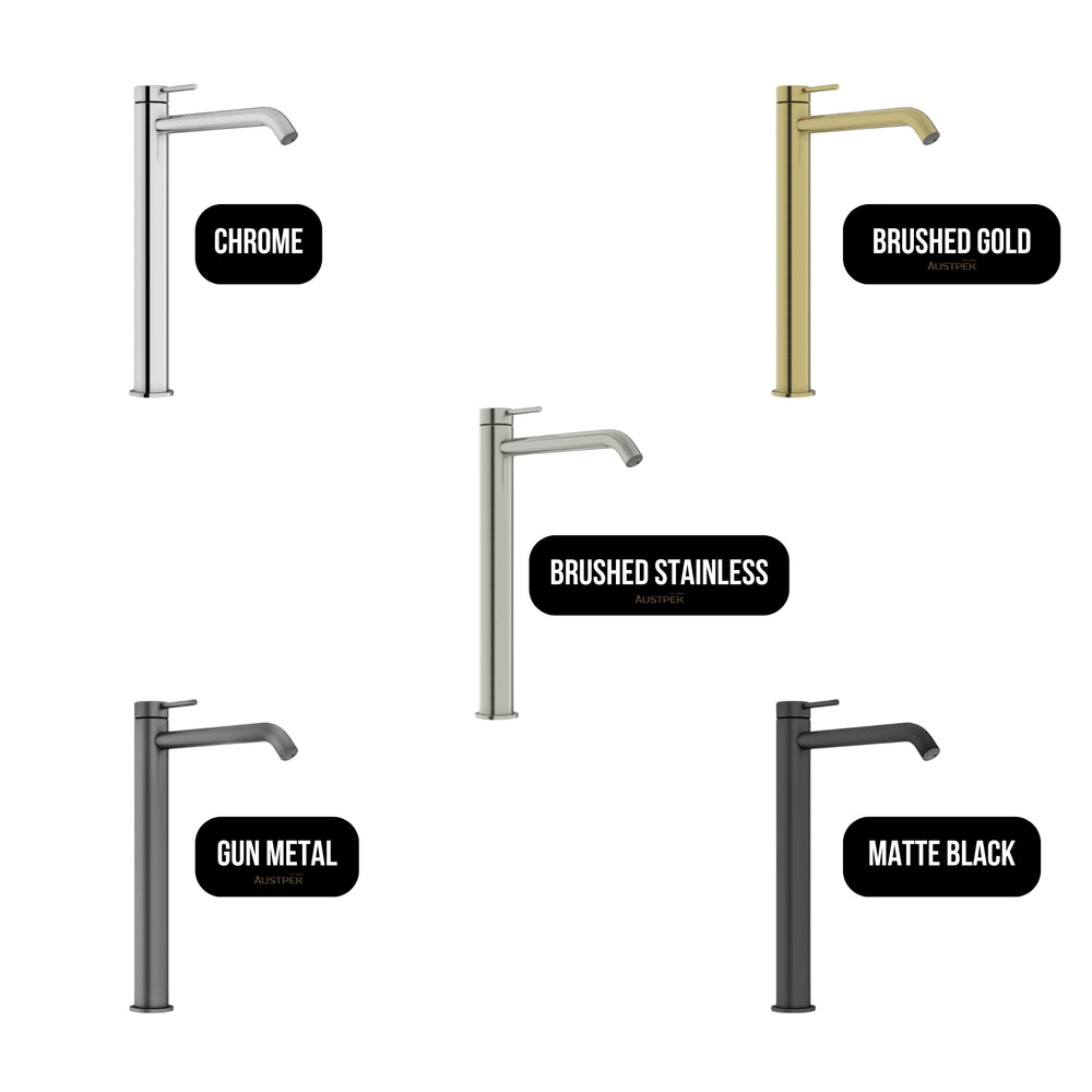 LINKWARE ELLE 316 HIGH RISE BASIN MIXER 311MM GUN METAL