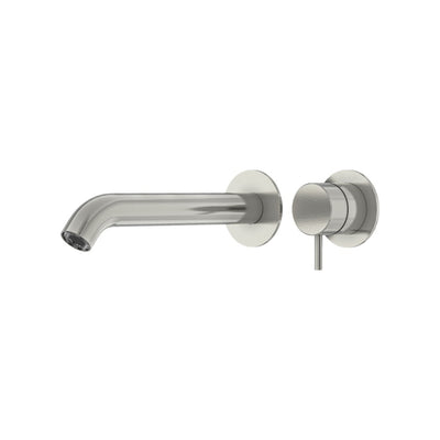 LINKWARE ELLE 316 WALL BASIN / BATH MIXER 200MM BRUSHED STAINLESS