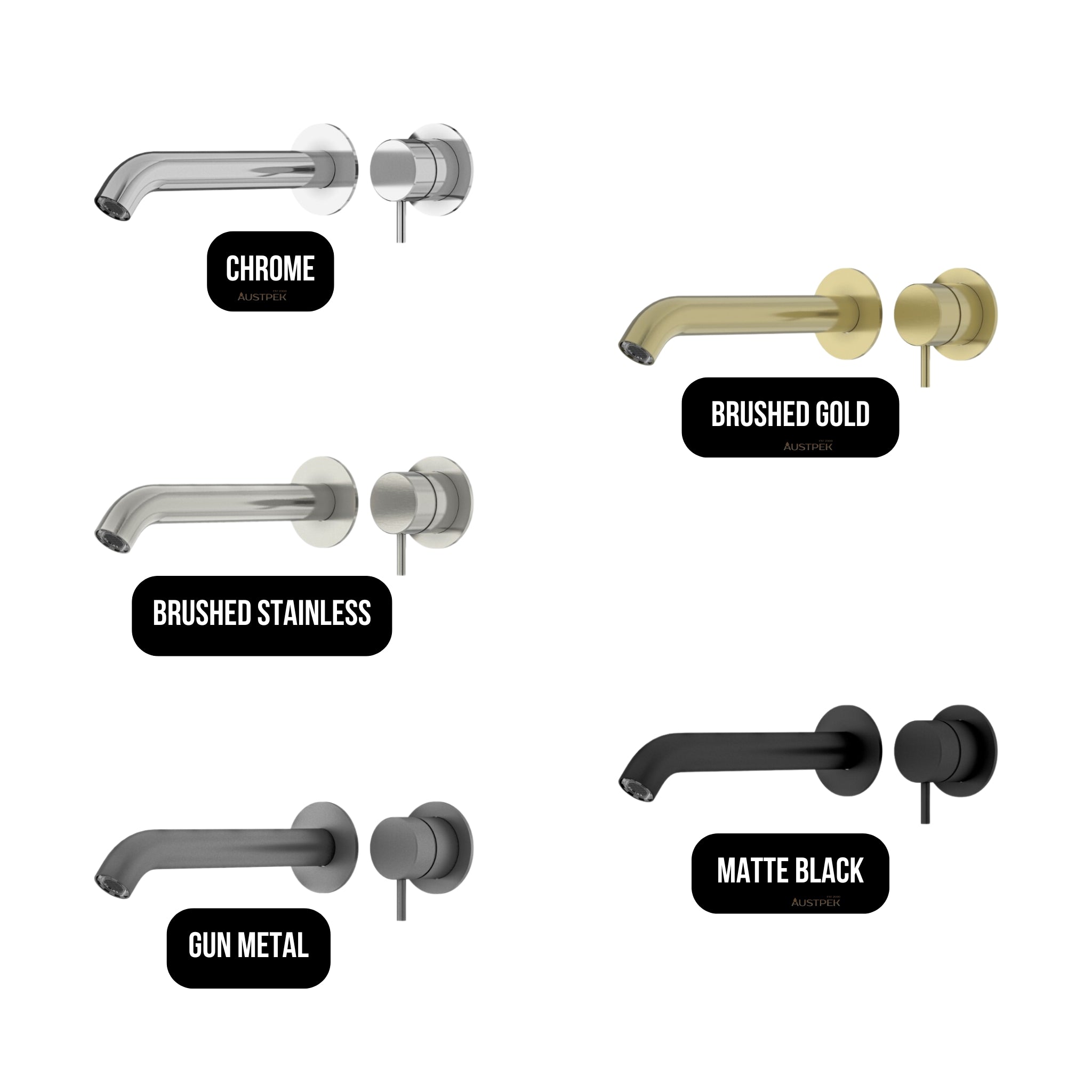 LINKWARE ELLE 316 WALL BASIN / BATH MIXER 200MM CHROME