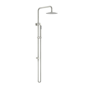 LINKWARE ELLE 316 TWIN SHOWER ON RAIL 620MM BRUSHED STAINLESS