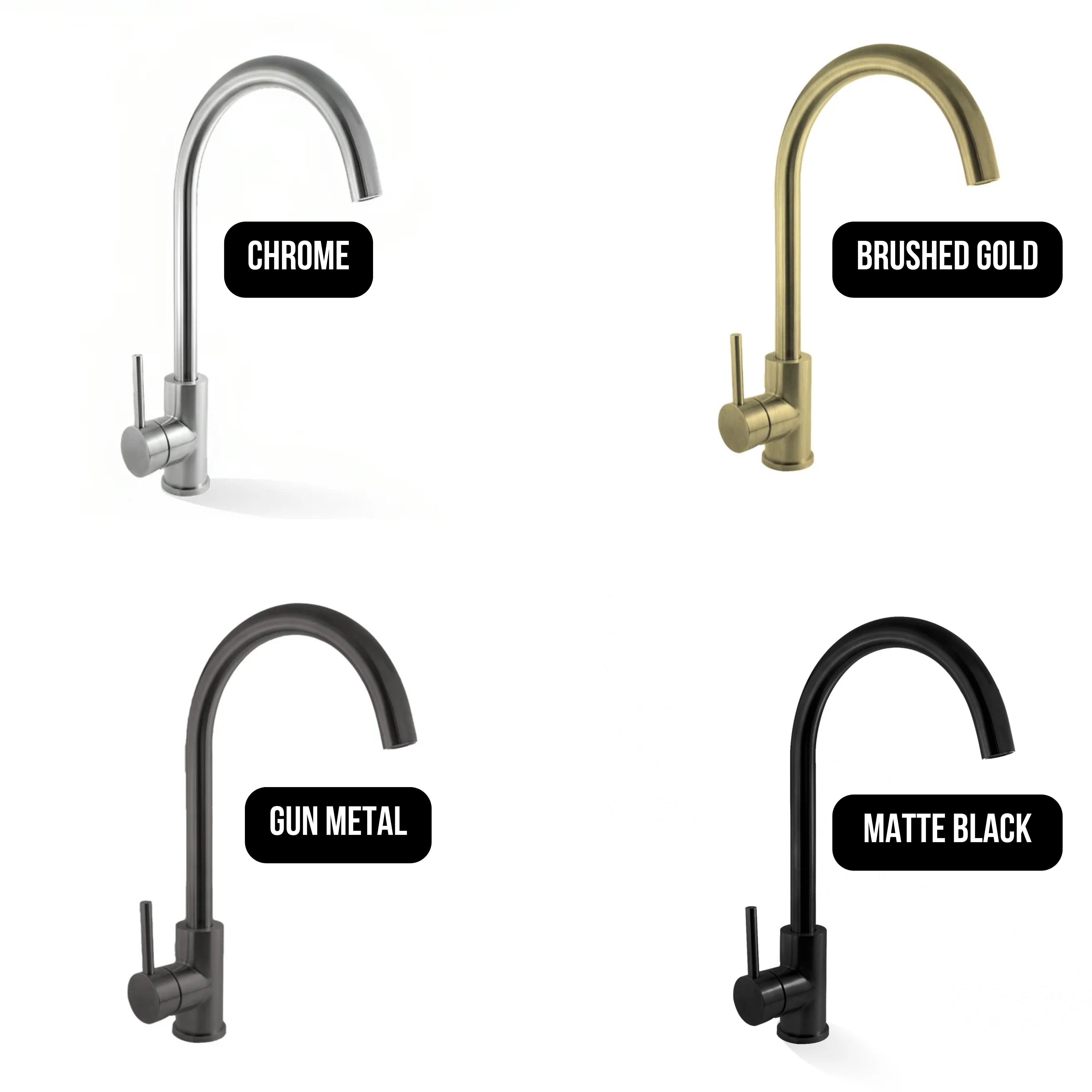LINKWARE ELLE PROJECT SINK MIXER 405MM BRUSHED STAINLESS STEEL