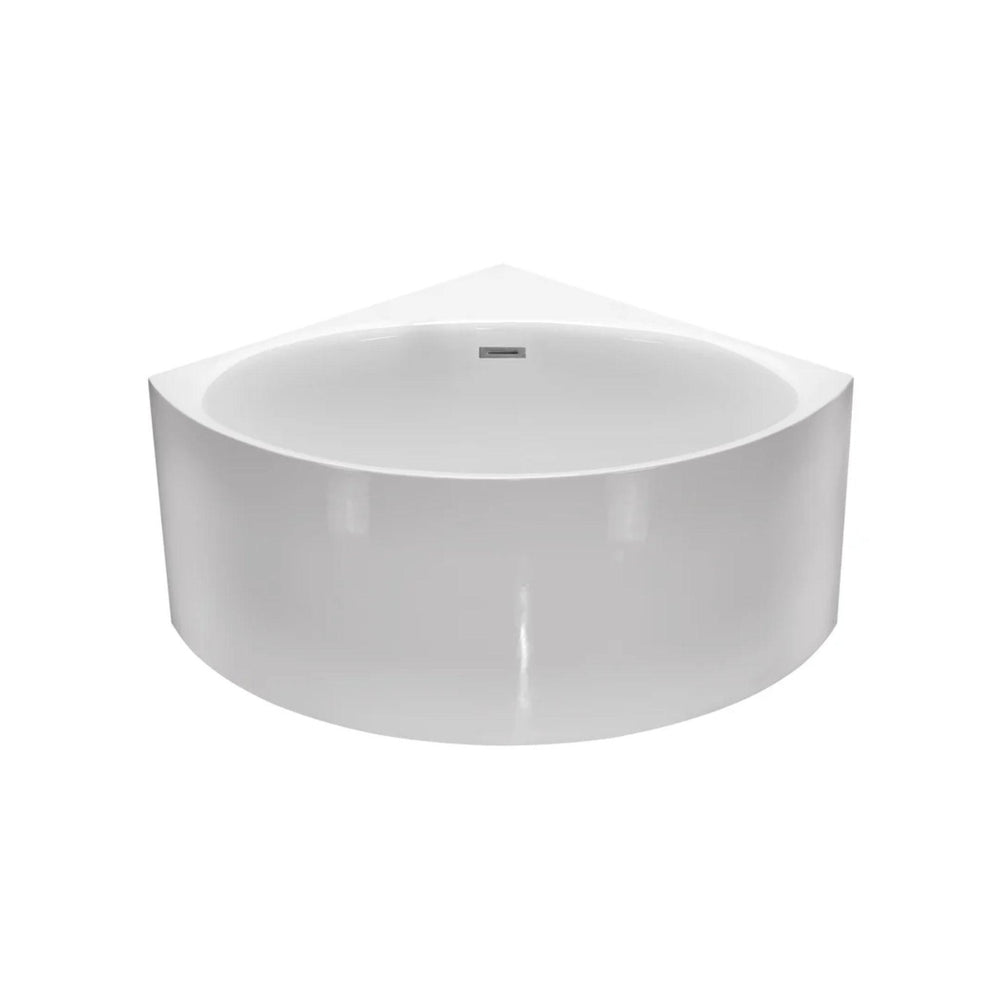 MERCIO STANFORD TRIANGLE CORNER BATHTUB GLOSS WHITE 1200MM