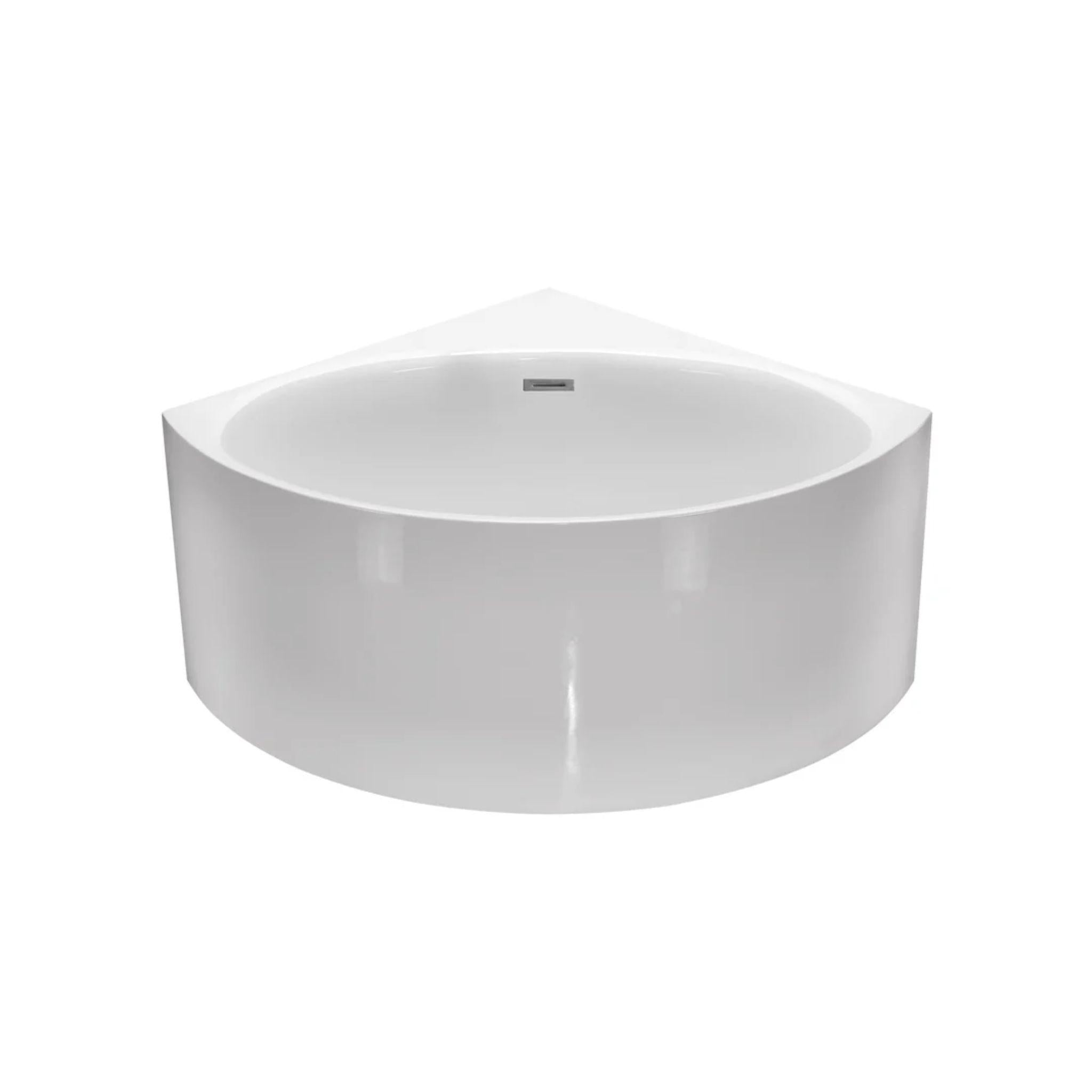 MERCIO STANFORD TRIANGLE CORNER BATHTUB GLOSS WHITE 1200MM