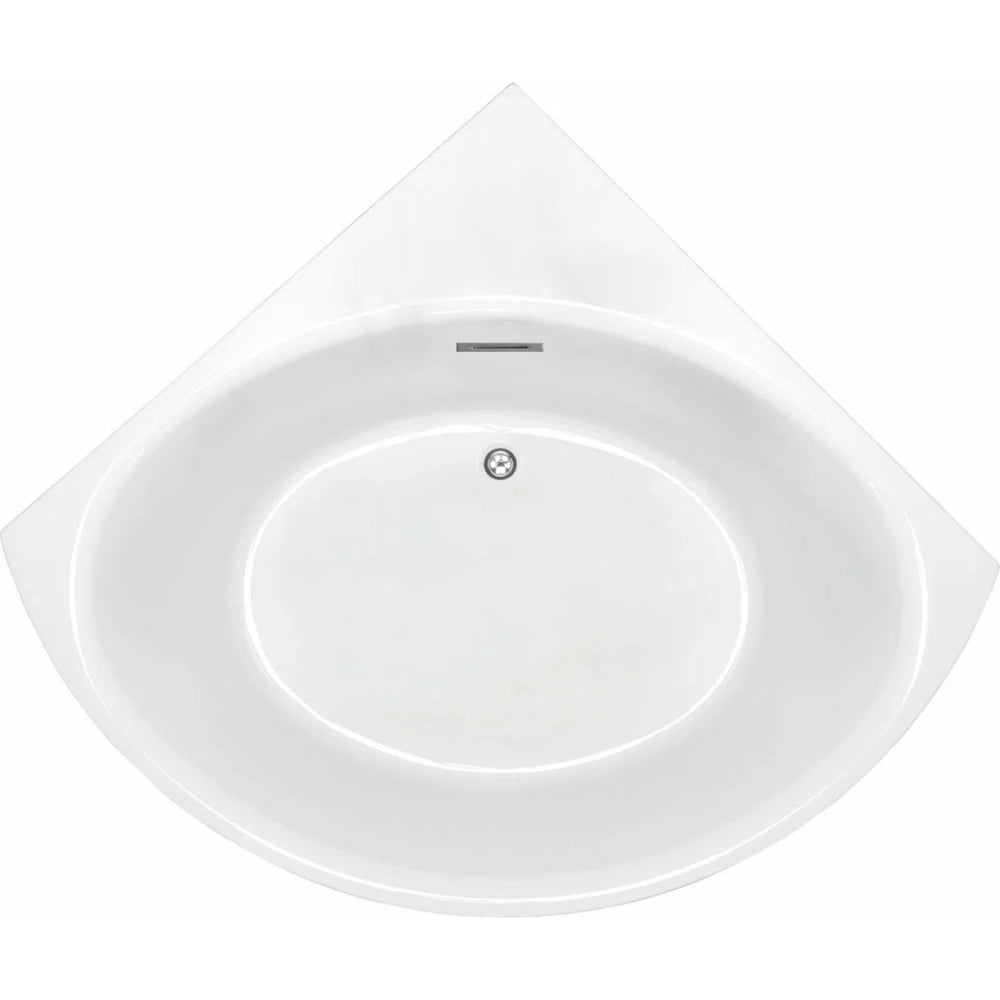MERCIO STANFORD TRIANGLE CORNER BATHTUB GLOSS WHITE 1200MM
